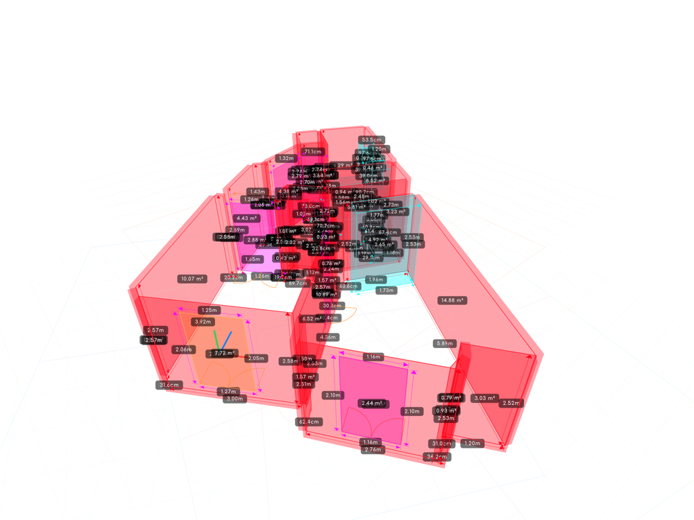 Vista 3D noroeste del levantamiento con PanoBuilder