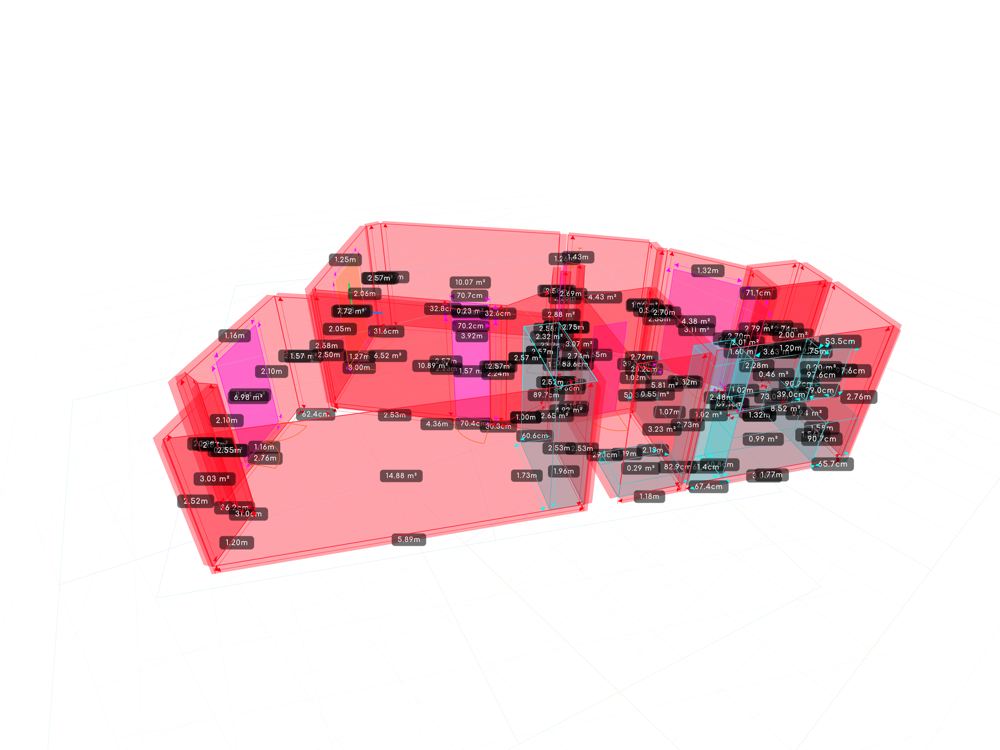 Vista 3D suroeste del levantamiento con PanoBuilder