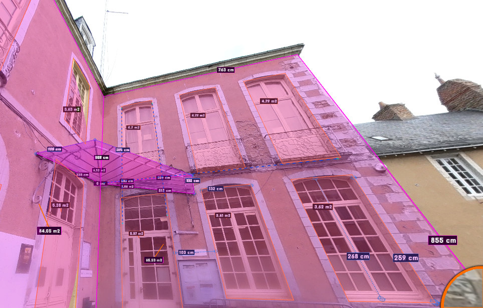 Mesures façade PanoBuilder